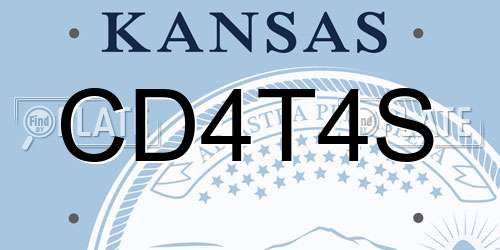 CD4T4S Kansas License Plate
