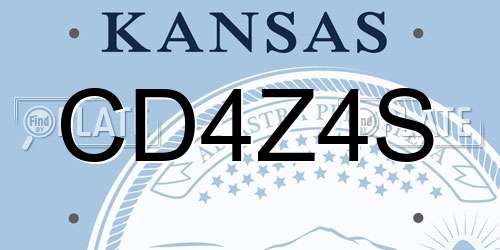 CD4Z4S Kansas License Plate