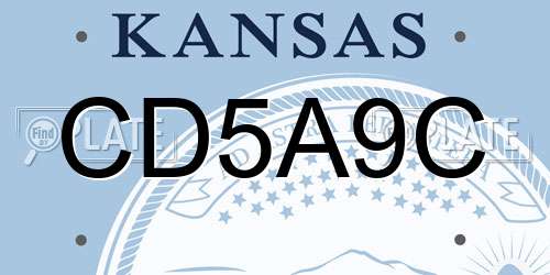 CD5A9C Kansas License Plate