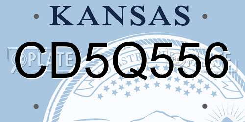 CD5Q556 Kansas License Plate