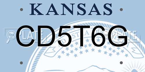 CD5T6G Kansas License Plate