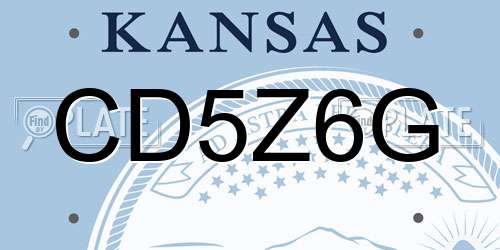 CD5Z6G Kansas License Plate