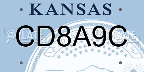 CD8A9C Kansas License Plate