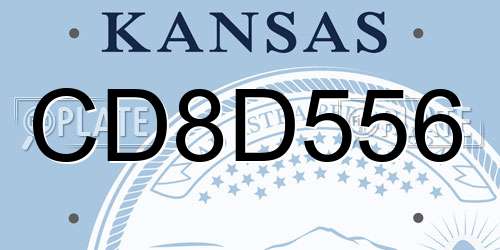 CD8D556 Kansas License Plate