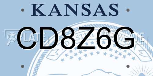 CD8Z6G Kansas License Plate
