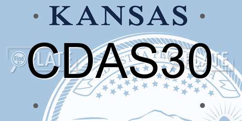 CDAS30 Kansas License Plate