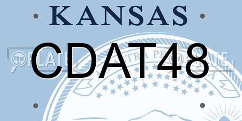 CDAT48 Kansas License Plate