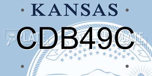 CDB49C Kansas License Plate