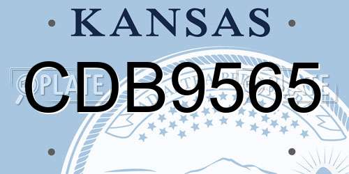 CDB9565 Kansas License Plate