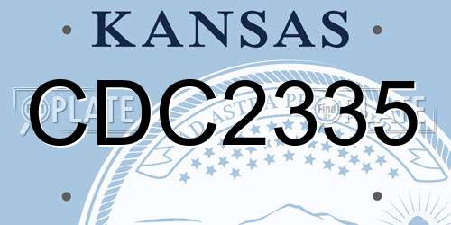 CDC2335 Kansas License Plate