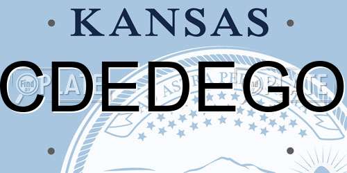 CDEDEGO Kansas License Plate