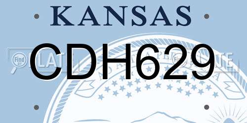 CDH629 Kansas License Plate