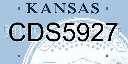 CDS5927 Kansas License Plate