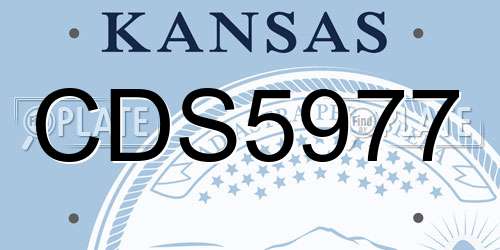 CDS5977 Kansas License Plate