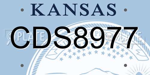 CDS8977 Kansas License Plate