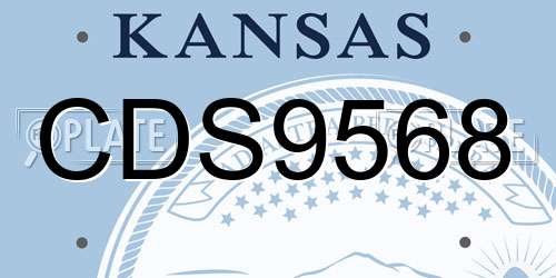 CDS9568 Kansas License Plate