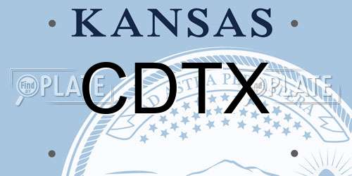 CDTX Kansas License Plate