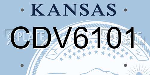 CDV6101 Kansas License Plate