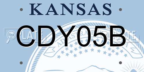 CDY05B Kansas License Plate