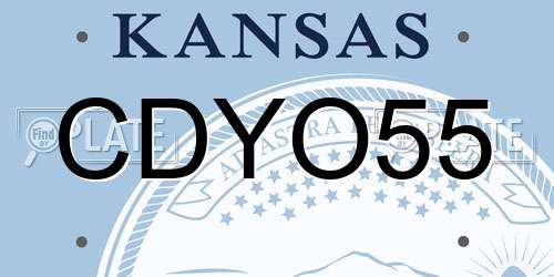 CDYO55 Kansas License Plate