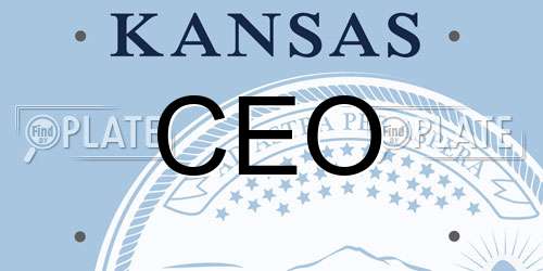 CEO Kansas License Plate