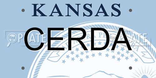 CERDA Kansas License Plate
