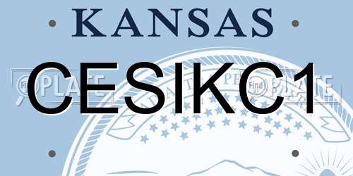 CESIKC1 Kansas License Plate