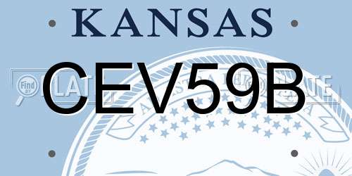 CEV59B Kansas License Plate