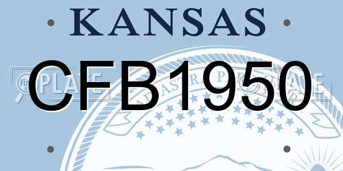CFB1950 Kansas License Plate
