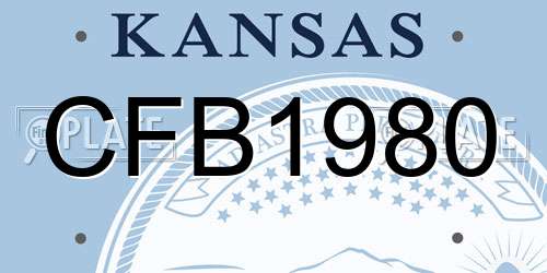 CFB1980 Kansas License Plate