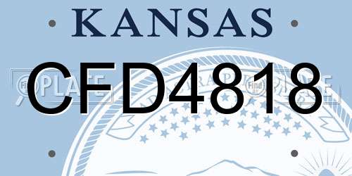 CFD4818 Kansas License Plate