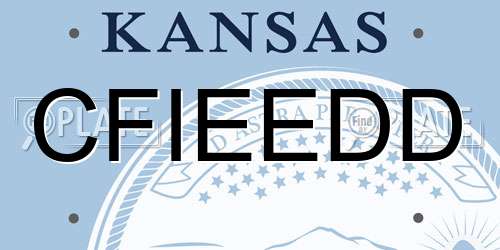CFIEEDD Kansas License Plate