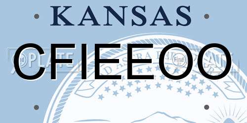 CFIEEOO Kansas License Plate