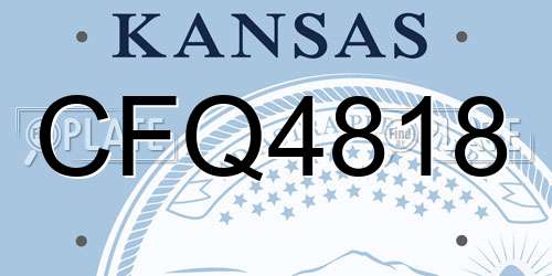 CFQ4818 Kansas License Plate