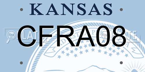 CFRA08 Kansas License Plate