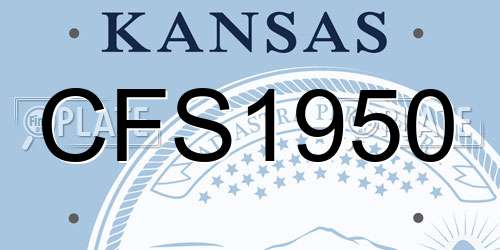 CFS1950 Kansas License Plate