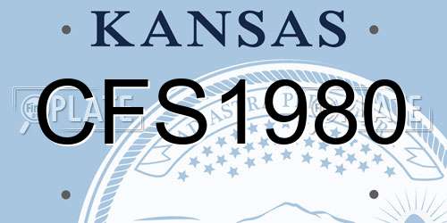 CFS1980 Kansas License Plate