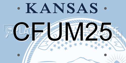 CFUM25 Kansas License Plate
