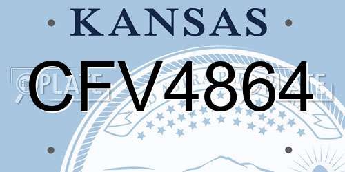 CFV4864 Kansas License Plate
