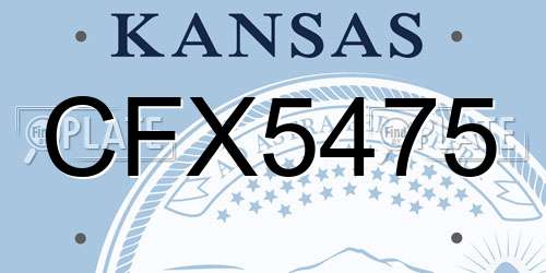 CFX5475 Kansas License Plate