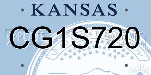 CG1S720 Kansas License Plate
