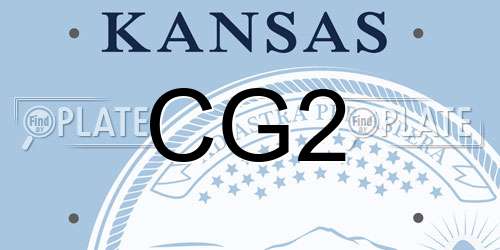 CG2 Kansas License Plate
