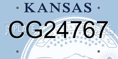 CG24767 Kansas License Plate