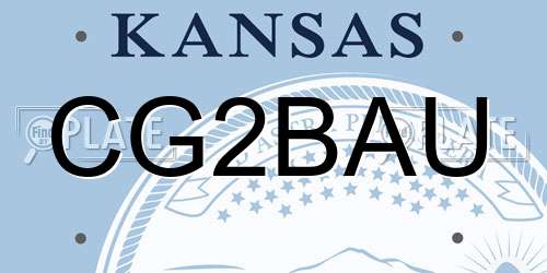 CG2BAU Kansas License Plate