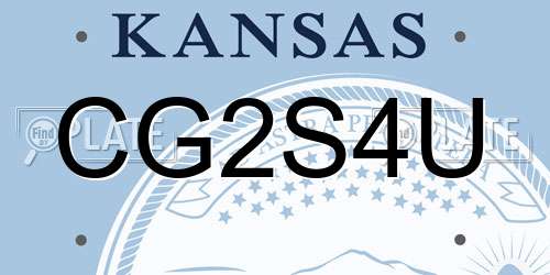 CG2S4U Kansas License Plate