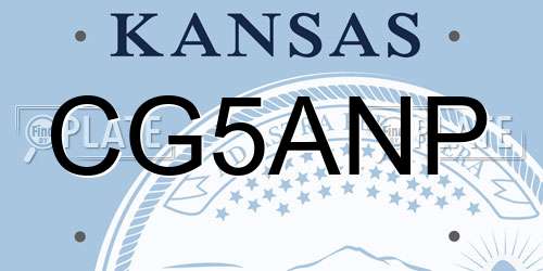 CG5ANP Kansas License Plate
