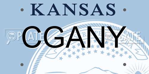 CGANY Kansas License Plate