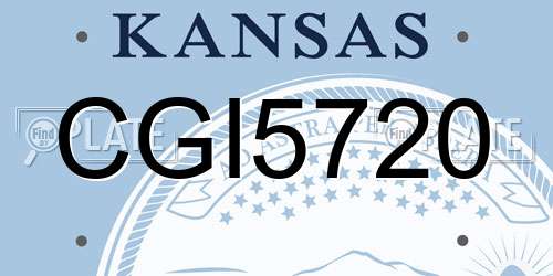 CGI5720 Kansas License Plate