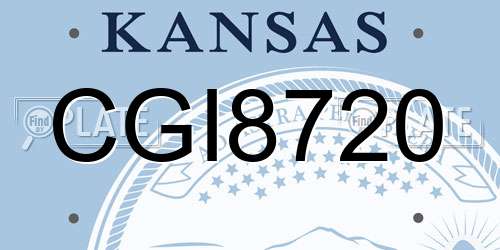 CGI8720 Kansas License Plate