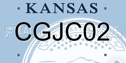 CGJC02 Kansas License Plate